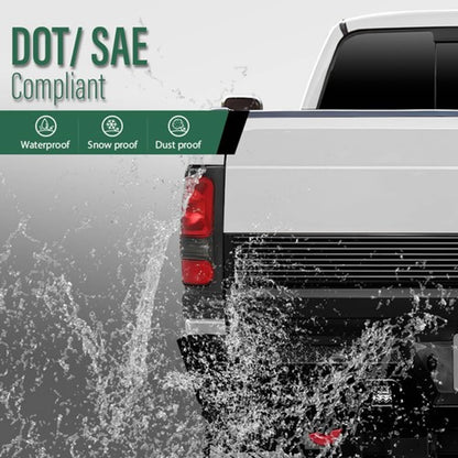 Solid Spare Fit For 1994-2002 Dodge Ram 1500 2500 3500 Red Smoke Tail Lights Brake Lamps