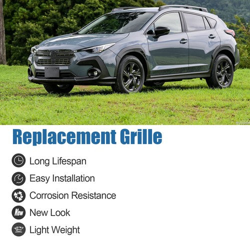 Front Bumper Upper Grille Matte Black Replacement For 2024 2025 Subaru Crosstrek