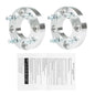 Solid Spare Wheel Flange 1" 4x101.6mm Hub Bore 62mm Thread Size 1/2"x20 Silver 2Pcs