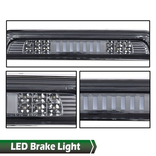 Solid Spare Fit For 07-18 Toyota Tundra Smoke/Chrome LED Third 3rd Brake Light Cargo Lamp