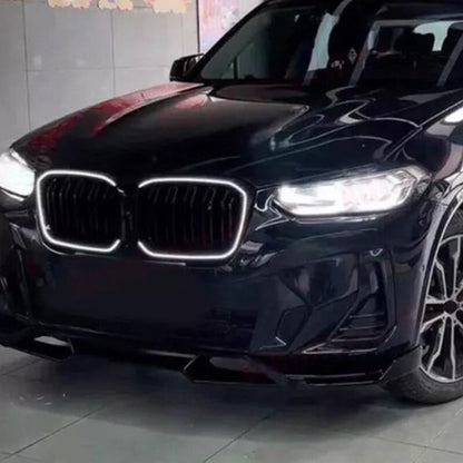 For BMW 2022-2024 X3 X4 G01 G02 Front Bumper Kidney DRL Grill Grille With LED