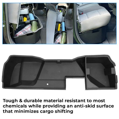 Solid Spare Underseat Storage Box For 14-19 Silverado Sierra 1500 2500HD Extended Double Cab