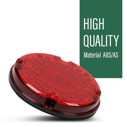 Solid Spare Tail Light Fit For School Bus Transit Vehicles Refuse Hauler 7" Round 47-LED Red