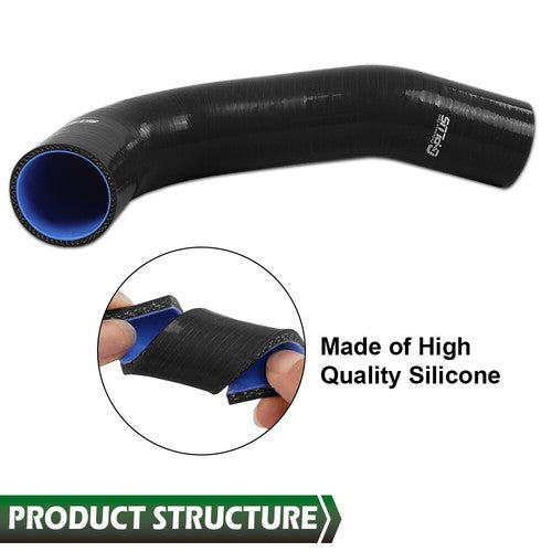 Solid Spare Fit For 2003-2010 Dodge Ram 5.9 6.7L Cummins Diesel Radiator Silicone Hose Black