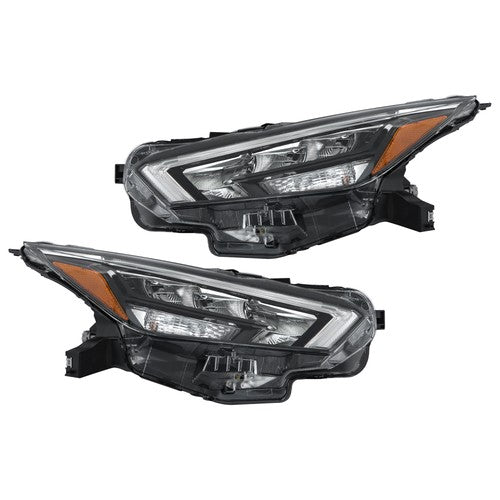 Solid Spare Clear Lens New For Nissan Versa S SR SV 2020-2021 Pair Headlight Replacement LED