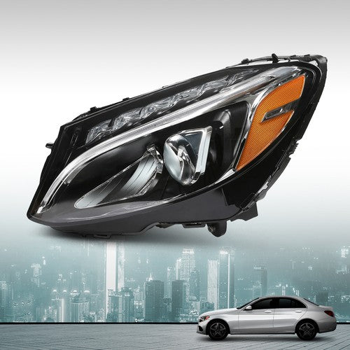 Solid Spare LED Headlight Left Driver Side Fit For 2015-2018 Mercedes Benz C-Class W205 C300