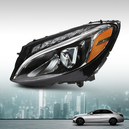 Solid Spare LED Headlight Left Driver Side Fit For 2015-2018 Mercedes Benz C-Class W205 C300