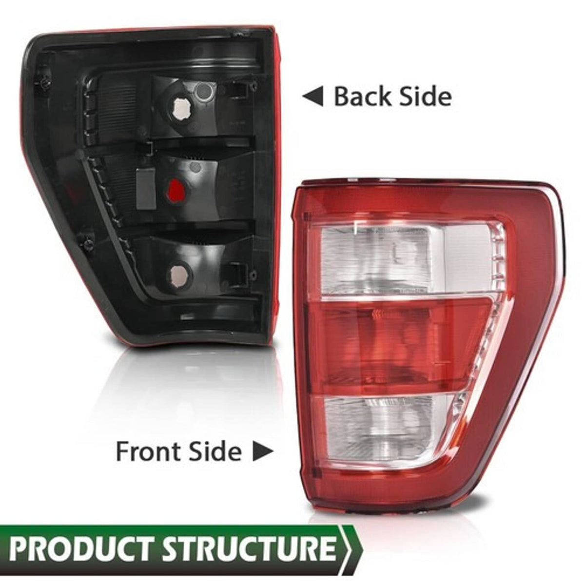 Solid Spare Fit For 21-23 Ford F150 XL w/o Blind Spot TaiL Light Brake Lamp Right Side