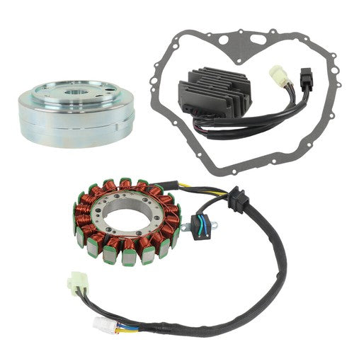 Solid Spare Flywheel Rotor + Stator + Regulator + Gasket For Arctic Cat 400 Manual 2003-2008