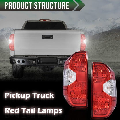 Solid Spare Rear Tail Lights Brake Lamps Left+Right Side Fit For 2014-2021 Toyota Tundra
