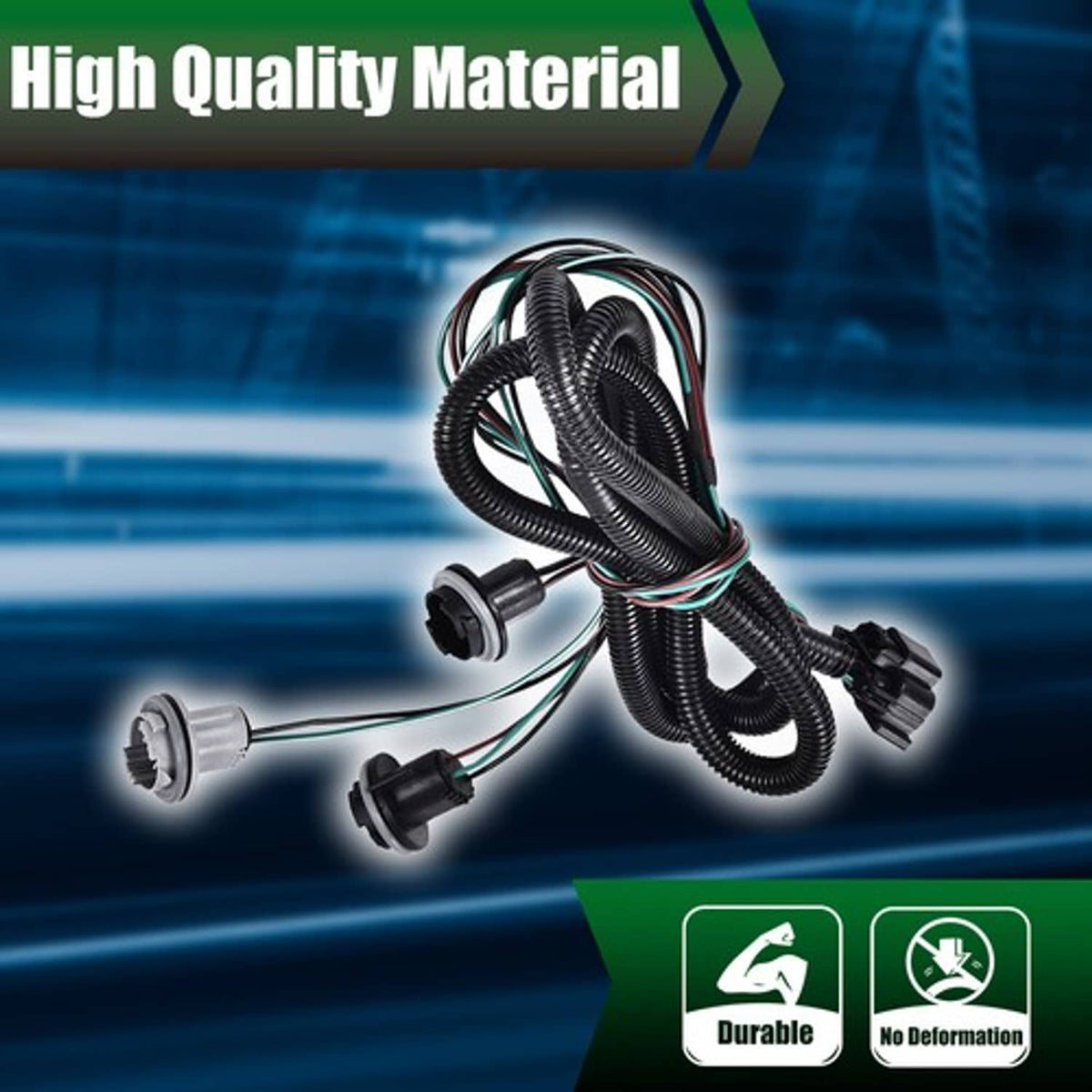 Solid Spare Fit For 07-14 Chevy GMC Pickup Truck Right Side Tail Light Lamp Wiring Harness