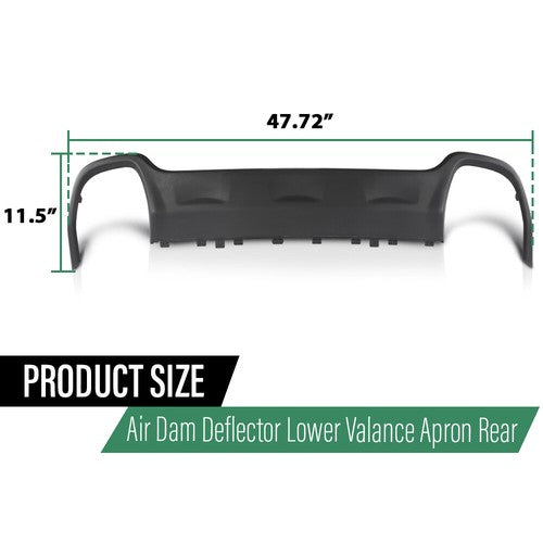 Solid Spare For 2015-18 Jeep Cherokee Air Dam Deflector Lower Valance Apron Rear 68236953AA
