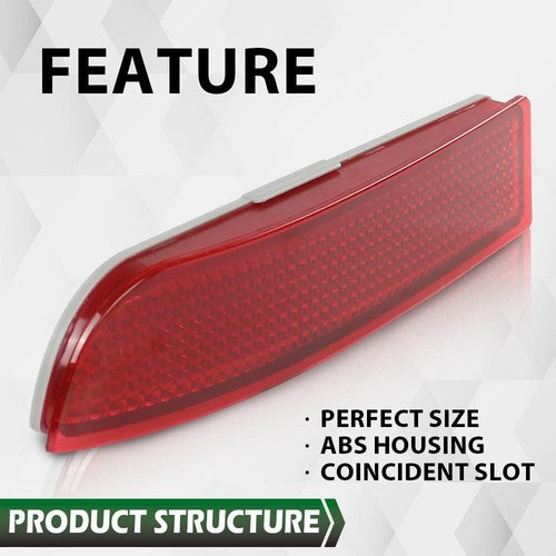 Solid Spare Rear Bumper Reflector Light Fit For 2006-2012 Toyota RAV4 Tail Brake Stop Lamp