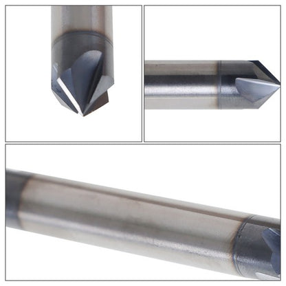 Solid Spare Double End 3/8" 4 Flute 90 Degree 2-1/2" Overall Length Carbide Chamfer Mill