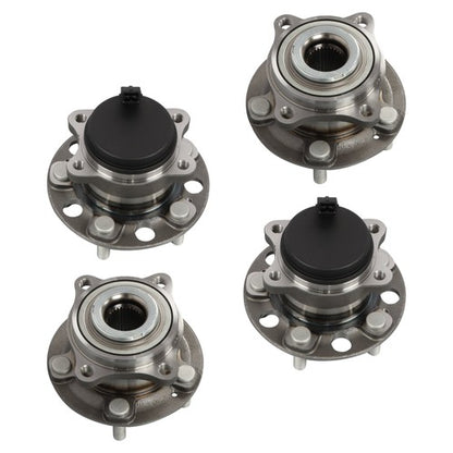 Solid Spare 4pc Front Rear Wheel Bearing & Hub Assembly For Hyundai Sonata Tucson Kia Optima