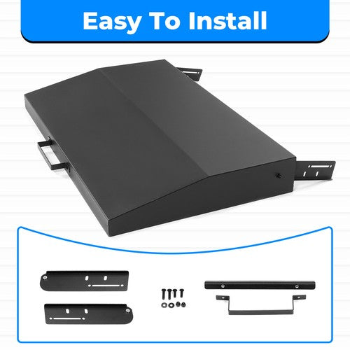 Solid Spare Hinged Lid Cover for Blackstone 36" Griddle with Rear Grease Collection - Black