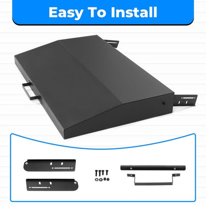 Solid Spare Hinged Lid Cover for Blackstone 36" Griddle with Rear Grease Collection - Black