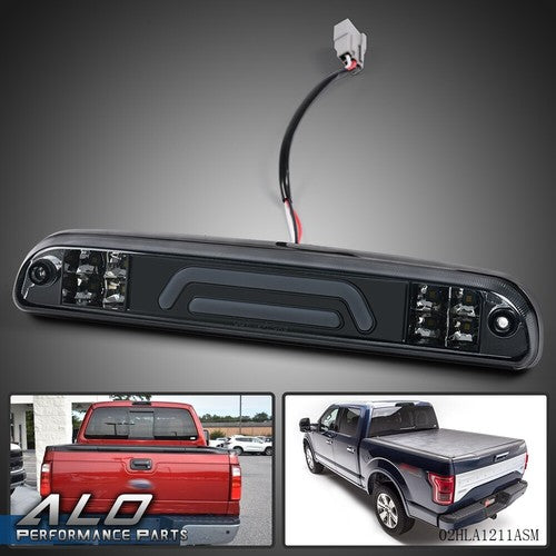 Solid Spare Fit For 1999-16 Ford F250 F350 Super Duty LED Third 3rd Brake Cargo Light Black