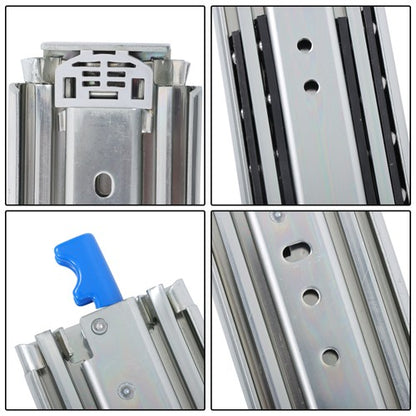 Solid Spare 1 Pair 30 Inch 500 Lbs Extension Rails Rail With Lock Heavy Duty Drawer Slides