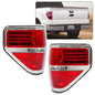 Solid Spare For 2009-2014 Ford F-150 Pickup Truck Rear Tail Lights Brake Lamps Assembly Kit
