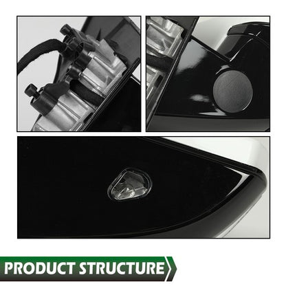 Solid Spare Fit For 10-17 Mercedes E350 E550 E400 Coupe White Passenger Side Mirror
