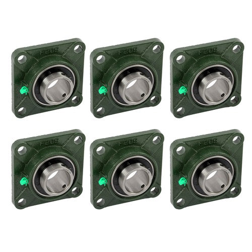 Solid Spare (6) UCF209-28 Solid Base Pillow Block Flange Mounted Bearing 1-3/4" Bore 4 Bolt