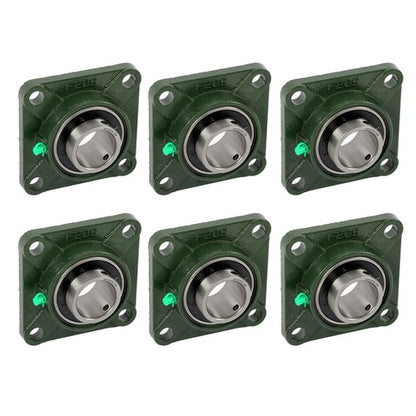 Solid Spare (6) UCF209-28 Solid Base Pillow Block Flange Mounted Bearing 1-3/4" Bore 4 Bolt