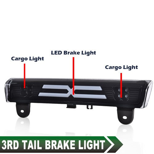 Solid Spare Fit For 00-06 Suburban Tahoe Yukon Smoke/Black LED Third Brake Light Cargo Lamp
