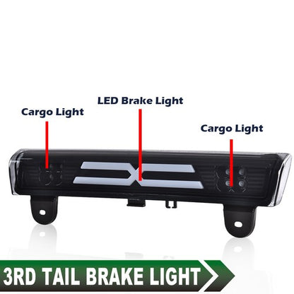 Solid Spare Fit For 00-06 Suburban Tahoe Yukon Smoke/Black LED Third Brake Light Cargo Lamp