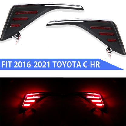 For 2016-2021 Toyota CHR C-HR Pair Rear Bumper Reflector Brake Light Lamp Pair