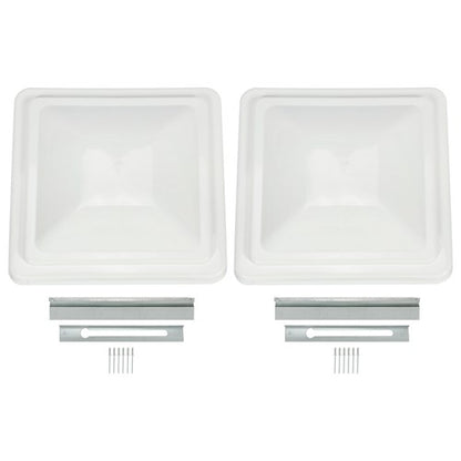 Solid Spare 2 Pack RV Replacement Roof Vent Cover 14"X14" White Camper (Trailer) Vent Cover