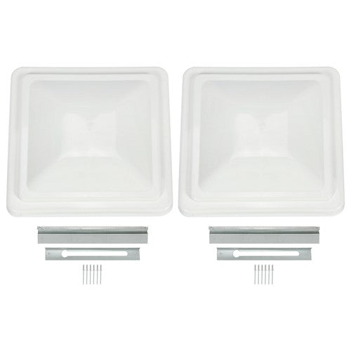 Solid Spare 2 Pack RV Replacement Roof Vent Cover 14"X14" White Camper (Trailer) Vent Cover