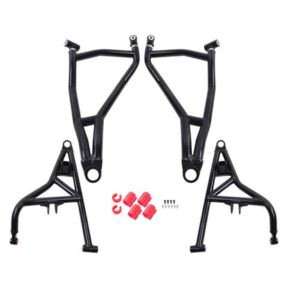 Solid Spare for Polaris RZR XP 4 1000 Turbo Black High Clearance Steel A-Arms Set 2014 +