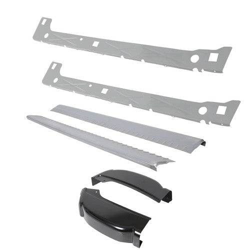 Solid Spare Inner & Outer Rocker Panels W/ Cab Corners For 99-07 Chevy Silverado 4DR EXT Cab