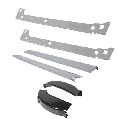 Solid Spare Inner & Outer Rocker Panels W/ Cab Corners For 99-07 Chevy Silverado 4DR EXT Cab