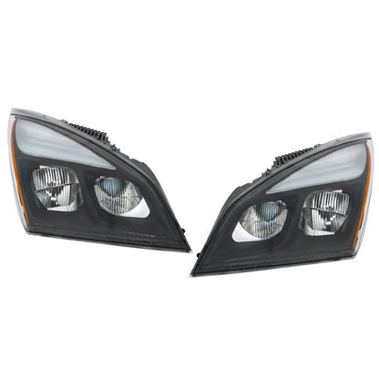 Solid Spare Left and Right Side LED Headlight Headlamp For Freightliner Cascadia 2018-2023