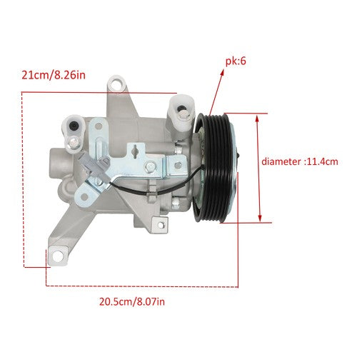 Solid Spare Fit for Subaru Forester 2014-2018 Impreza 2012-2016 A/C AC Compressor w/Clutch