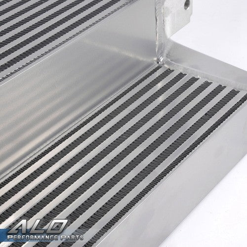 Solid Spare Aluminum Front Mount Intercooler Fit For 2015-2017 Ford Mustang 2.3L EcoBoost