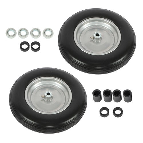 Solid Spare 2-Pack 14.5x4-8 Wheelbarrow Tire And Wheel 5/8" Bearings Fits For Garden Cart