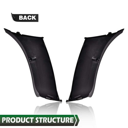 Solid Spare Front Bumper End Caps Set of 2 Fit For 2005-2011 Toyota Tacoma Black