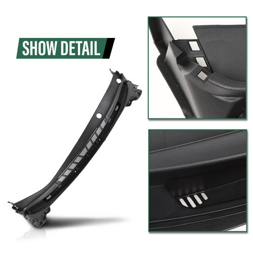 Solid Spare Fit For 14-2016 Hyundai Elantra Cowl Top Panel Vent Windshield Wiper Motor Cover
