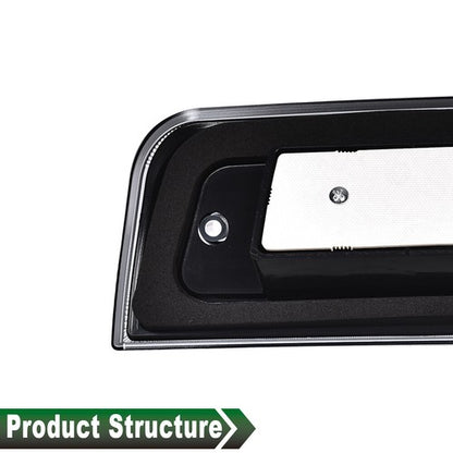 Solid Spare Fit For 2009-2018 Dodge Ram 1500 2500 3500 Black LED 3rd Brake Light Cargo Lamp