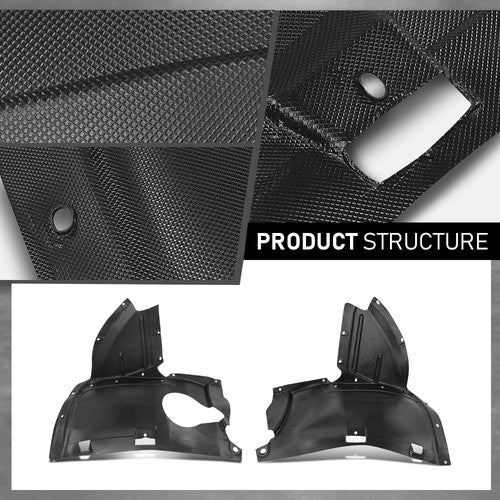 Solid Spare Fit For 06-08 Audi A3 Front Left+Right Front Section Fender Liner Splash Shield