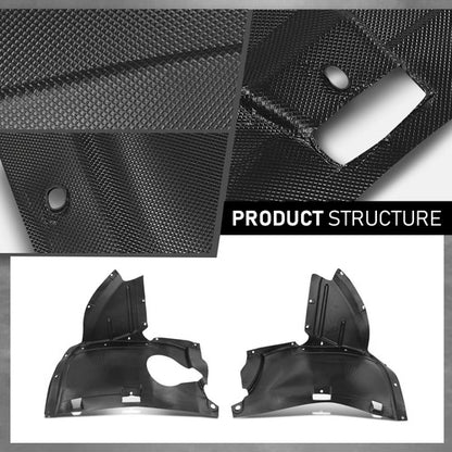 Solid Spare Fit For 06-08 Audi A3 Front Left+Right Front Section Fender Liner Splash Shield