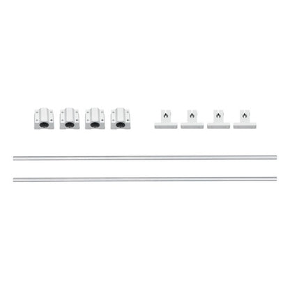 Solid Spare 8mm × 500mm 2Pcs Linear Motion Rail Shaft w/ 4 SCS8UU Bearing & SK8 Rail Support