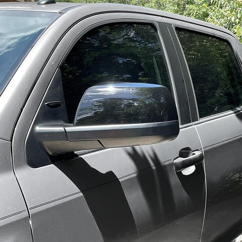 Solid Spare 2X Gloss Black Side Mirror Cover Cap Replacement For Toyota Tundra Sequoia 07-19