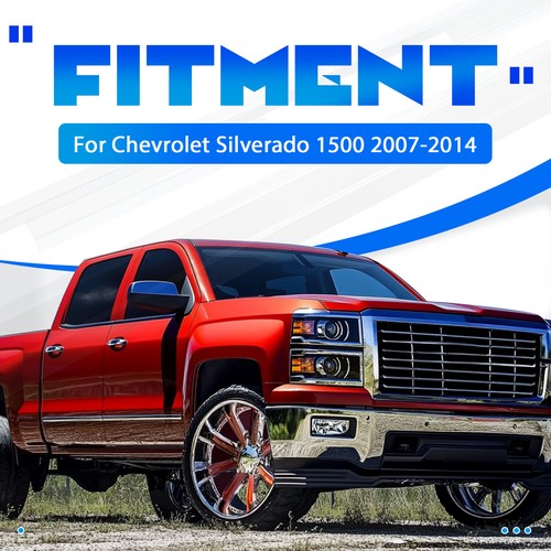 Solid Spare 3PCS For Chevy Silverado 2007-2014 Tailgate Tail gate Wing Spoiler