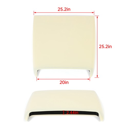 Solid Spare Universal 25.2"×25.2" Hood Scoop Vent For Challenger Sliverado Nissan Titan