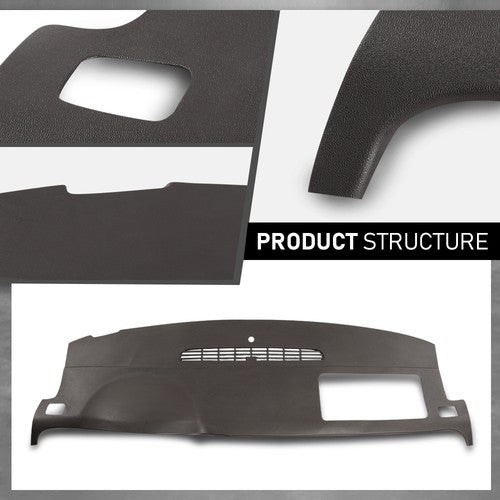 Solid Spare TPE Dash Cover Cap Overlay Brown Fit For 07-14 Suburban Tahoe Yukon Avalanche