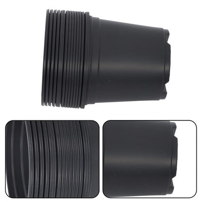 Solid Spare 100 Pcs 5 Inch Plastic Flower Nursery Pots Black Seedling Cups W/Drainage Hole